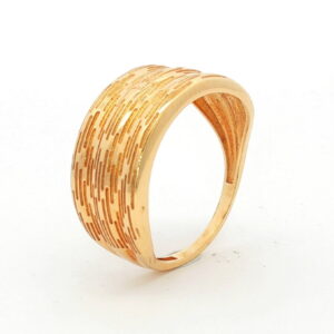 anillo oro amarillo ancho rayas y lineas