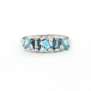 anillo oro blanco topacios azules london blue