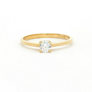 anillo solitario oro amarillo