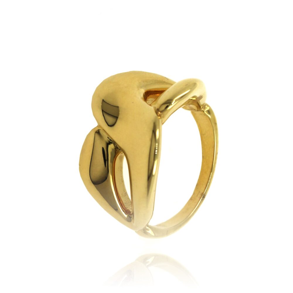 Anillo de Oro Amarillo Electroforming infinito