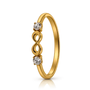 Anillo Circonita Oro Amarillo Infinito