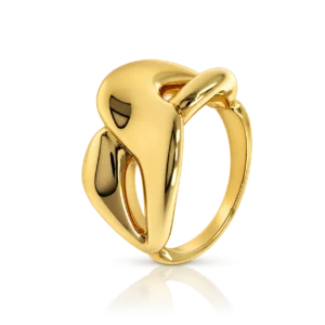 Anillo de Oro Amarillo Electroforming infinito
