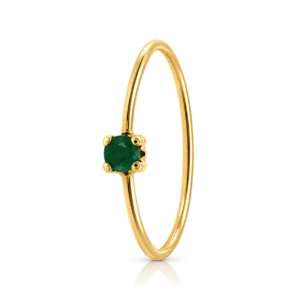 Anillo Esmeralda de Oro Amarillo