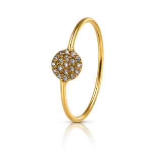 anillo oro amarillo pavé de circonitas