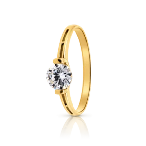 Anillo Solitario Oro Amarillo