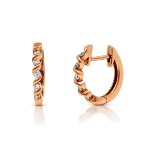 Aro Oro Rosa Diamantes