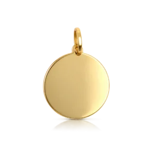 Charm Colgante Chapa 10mm Oro Amarillo