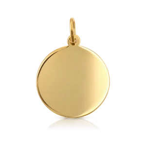 Charm Colgante Chapa 12mm Oro Amarillo