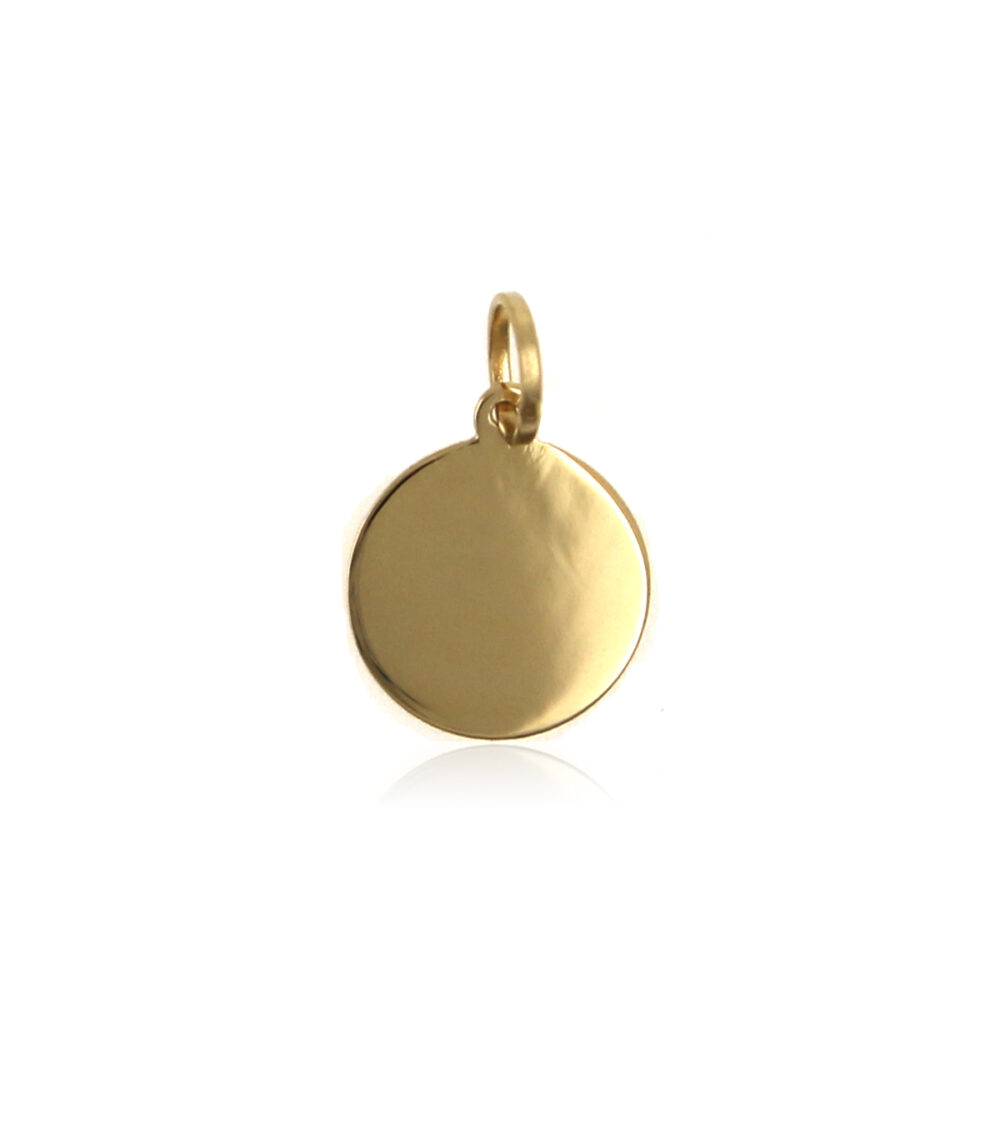 Charm Colgante Chapa 8mm Oro Amarillo