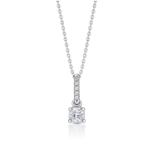 Colgante de Oro Blanco con Diamantes