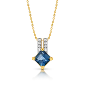Colgante Oro London Blue Diamantes