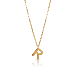Collar Letra R Oro 18kt