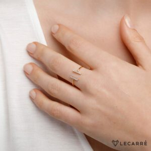 ANILLO ORO CON DIAMANTE LeCarré