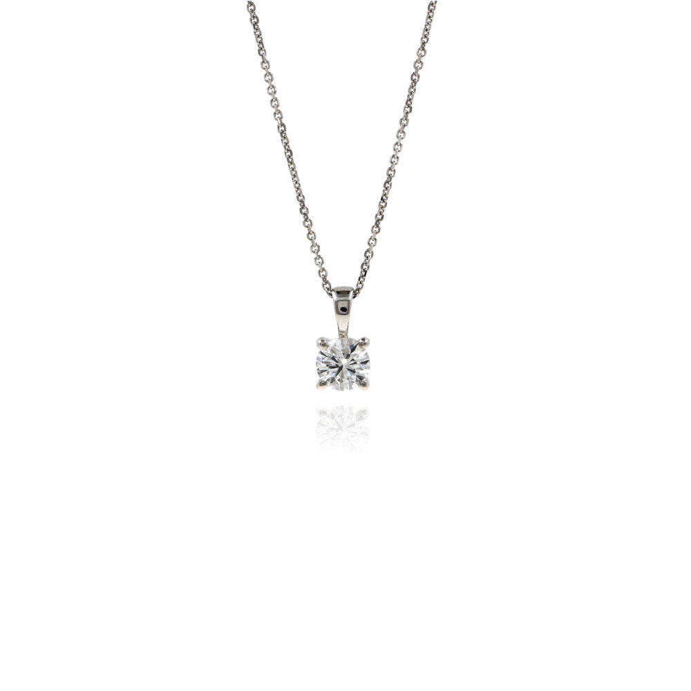 Gargantilla Oro Blanco Diamante 0 50ct