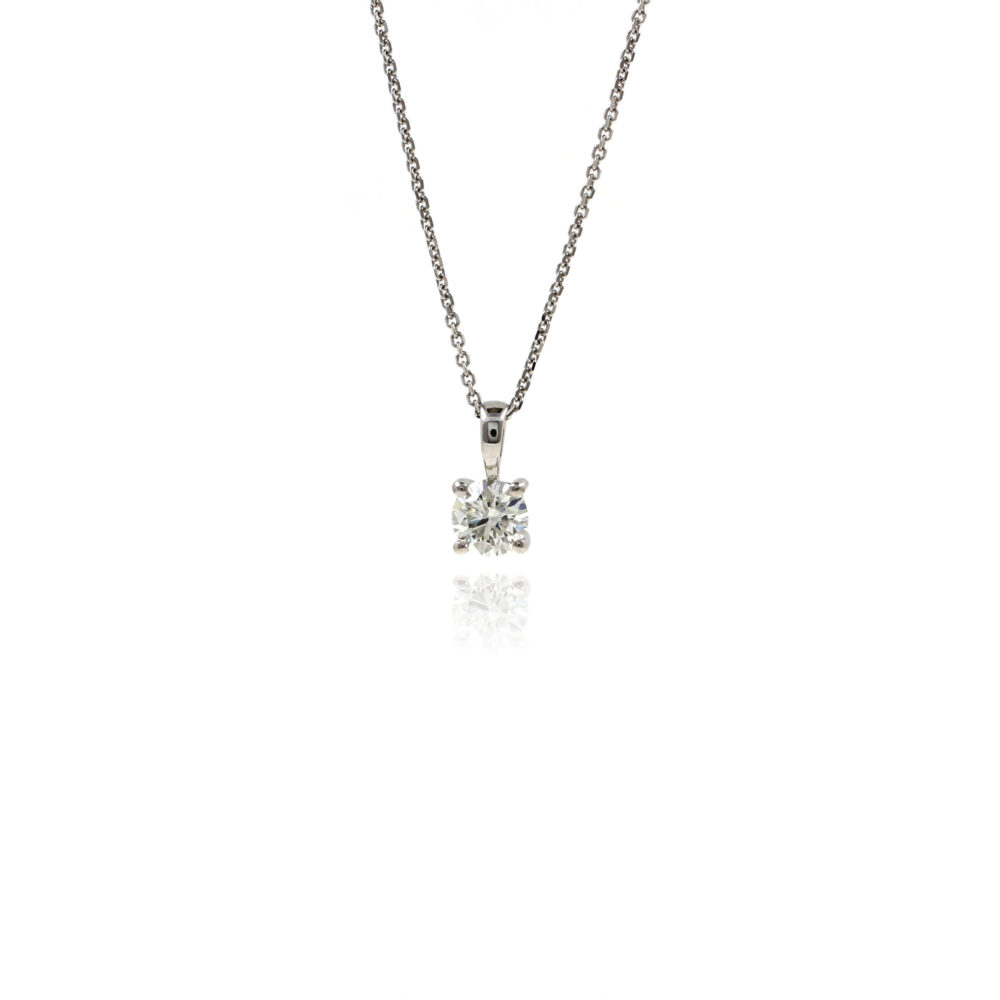 Gargantilla Oro Blanco Diamante 0 40ct