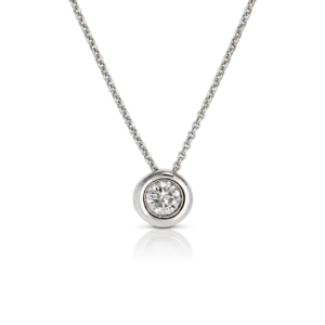 Gargantilla Chatón Oro Blanco Diamantes 0.16ct