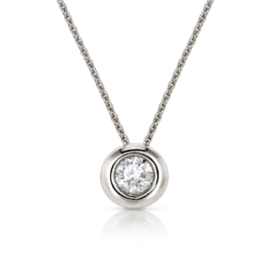 Gargantilla Chatón Oro Blanco Diamantes 0.20ct