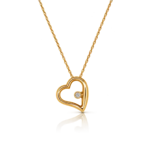 Gargantilla Corazón Diamante 0.011ct Oro Amarillo