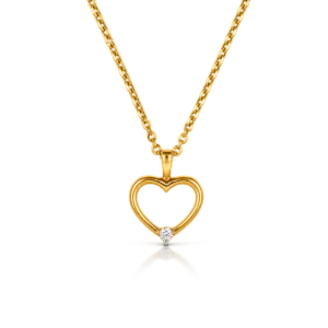 Gargantilla Corazón Diamante 0.02ct Oro Amarillo