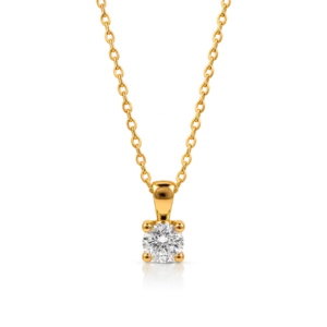 Gargantilla Diamante 0 10ct 4 Grapas Oro Amarillo