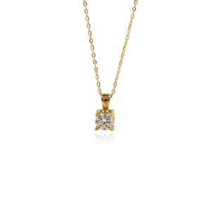 Gargantilla Diamante 0 14ct 4 Grapas Oro Amarillo
