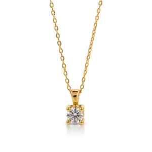 Gargantilla Diamante 0 14ct 4 Grapas Oro Amarillo