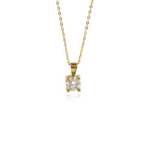 Gargantilla Diamante 0 22ct 4 Grapas Oro Amarillo