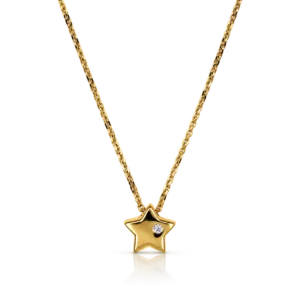 Gargantilla Estrella con Circonita Oro Amarillo