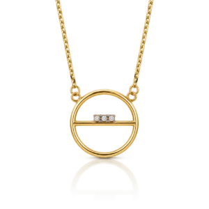 Gargantilla Oro Amarillo Círculo Circonitas