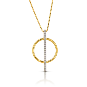 Gargantilla Oro Amarillo con Diamantes 0 045ct