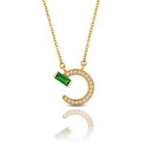 Gargantilla Oro Amarillo con Diamantes 0 07ct Tsavorita