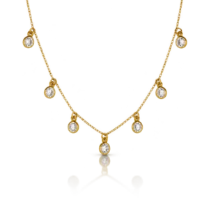 Gargantilla Oro Amarillo y Circonitas