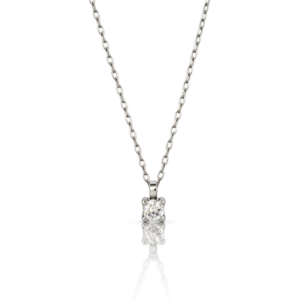 Gargantilla Oro Blanco Circonita 3mm