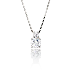 Gargantilla Oro Blanco Circonita