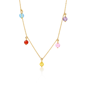 Gargantilla Piedras de Color Oro 18kt