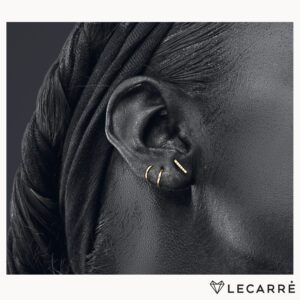 PENDIENTES ORO BARRITA DIAMANTES LeCarré