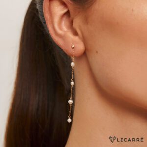 PENDIENTES LARGOS CON PERLAS CULTIVADAS LeCarré