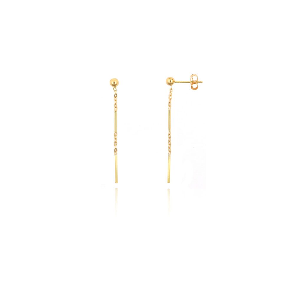 Pendientes Largos Barras Oro