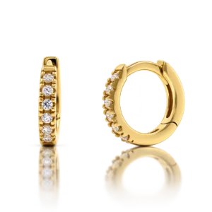 Pendientes Aros de Oro y Circonitas