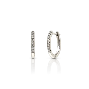 Pendientes de Aro con Diamantes Oro Blanco
