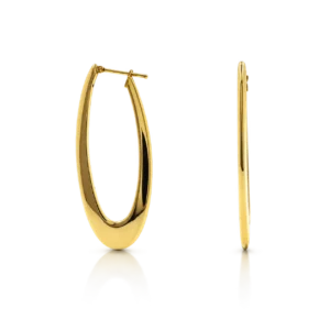 Pendientes de Aro Electroforming Oval Largos