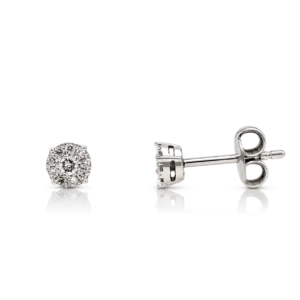 Pendientes Invisible Oro Blanco Brillantes 0.15ct