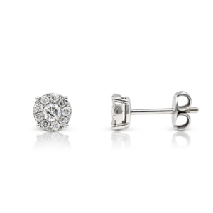 Pendientes Invisible Oro Blanco Brillantes 0.40ct