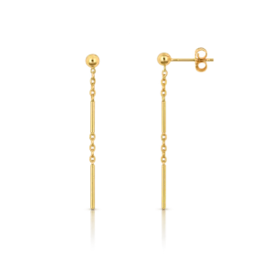 Pendientes Largos Barras Oro