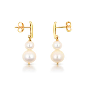 Pendientes Largos Doble Perla