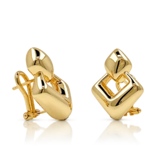 Pendientes Oro Amarillo Cierre Omega