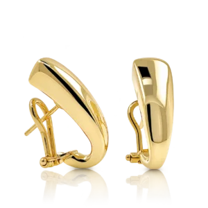 Pendientes Oro Amarillo con Cierre Omega
