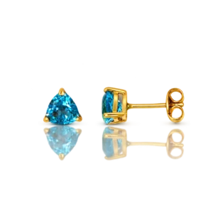 Pendientes Oro Amarillo Topacio SwissBlue Triangular
