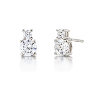 Pendientes Oro Blanco Circonita
