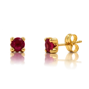 Pendientes Oro y Rubíes